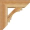 Ekena Millwork Merced Slat Rough Sawn Bracket w/ Offset Brace, Western Red Cedar, 6"W x 16"D x 16"H BKT0604X16X16MRC06RWR - alternate 2